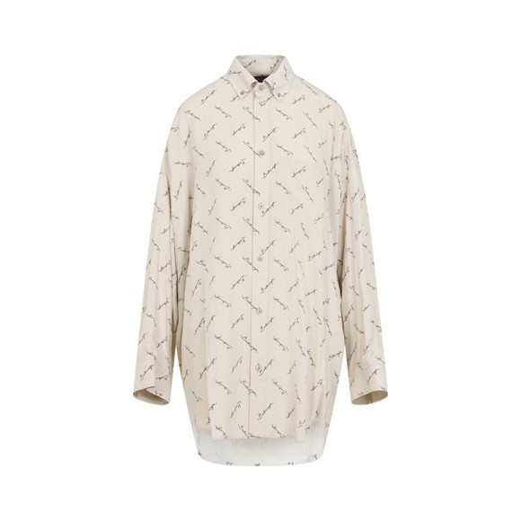 Balenciaga Light Beige Long Sleeves Cocoon Shirt - NWT - Picture 1 of 3